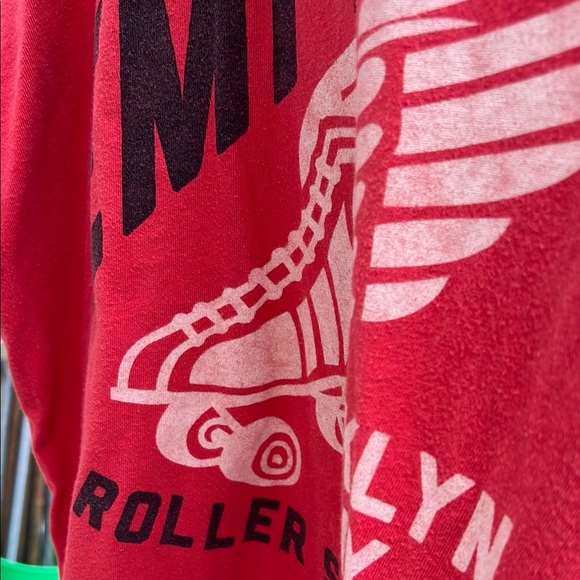 Red Empire Roller Skating Long Sleeve Shirt by retrobrand. LA - Picture 3 of 5